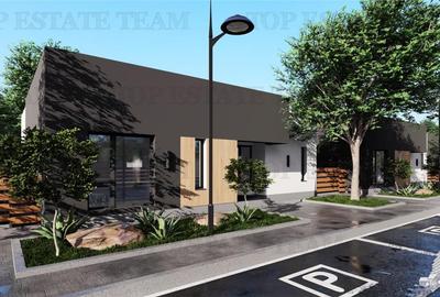 Vila stil mediteraneean, moderna, cu 4 camere ( parter ) si curte generoasa 400m - 2