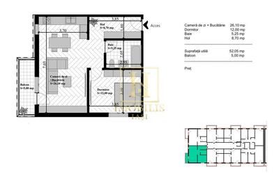 Pret PROMO 2 camere 57 mp  Bucium 87500 euro - 9