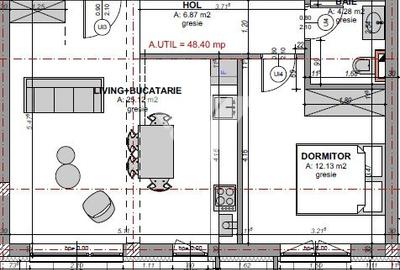 Apartament nou 2 camere etaj 3 balcon si debara - zona Doamna Stanca - 3