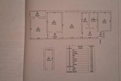 Apartament cu 4 camere / Etaj 3 / Zona Dacia - 3