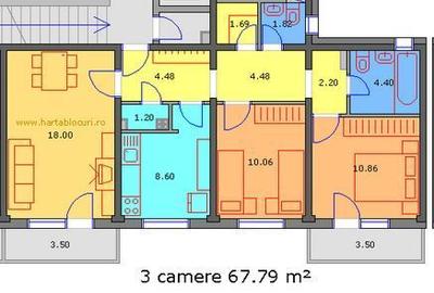 De Vanzare Apartament 3 Camere, Piata Rahova - Sebastian - 20