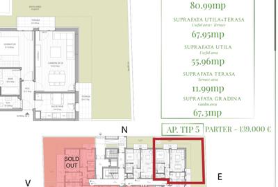 APARTAMENTE 2 CAMERE LANGA PADUREA BANEASA CU TERASA SI GRADINA - 7