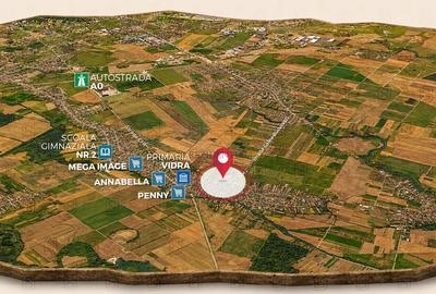 Teren intravilan de vânzare – 1.562 mp | Strada Câmpului, Comuna Vidra - 2