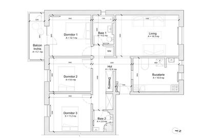 Apartament 4 camere decomandat - Faleza Nord - 160.000 euro (Cod E11) - 11