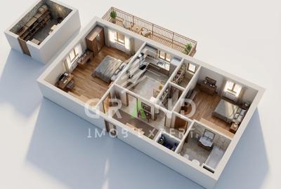 2 camere decomandate | Zonă BIG Mănăștur | Balcon & pivniță | Etaj intermediar - 11