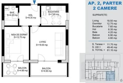 Apartament 2 Camere Decomandat Metrou Teclu Luminos Pallady - 2