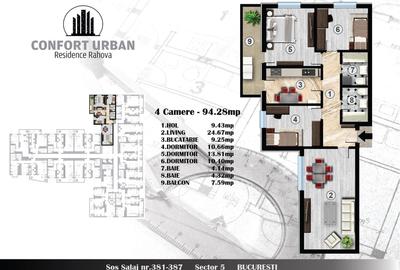 Apartament cu 4 camere decomandat, mobilat în Rahova