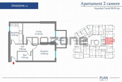 Militari-Metrou Preciziei -2 Camere , 58.2 mp, Ideal Investitie sau Locuinta - 3