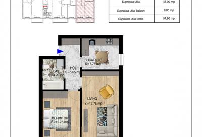 2 camere Decomandat | Titan Pallady, Metrou Teclu - 4