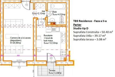 TB9 Residence | Faza a 2-a | Studio tip D | 0% comision - 6