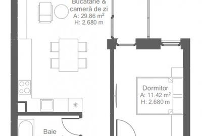 Apartament cu 2 camere spalatorie si dressing de vanzare- Scala Cetate - 13