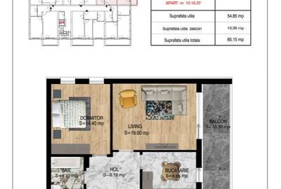 AP. 2CAM. DECOMANDAT IN BLOC P+3 / SCOALA BRAUNER,METROU N.TECLU! - 1