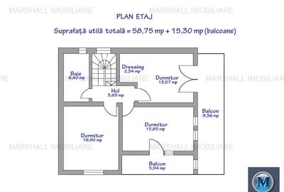 Vila cu 4 camere de vanzare in Paulesti, 124.63 mp #16174 - 14
