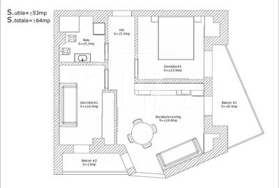 Apartament 3 camere, Buna Ziua - 11