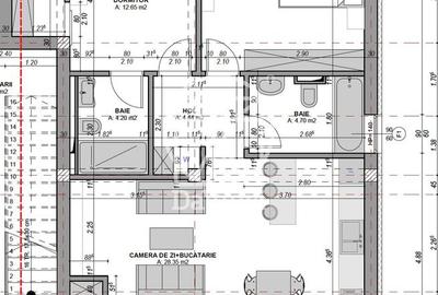 Apartament 3 camere, 75 mp utili+ terasa 22.14 mp - etaj 1/2, dressing - 9