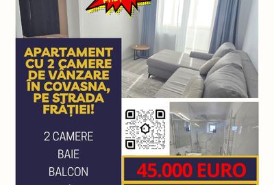 Apartament cu 2 camere de vânzare în Covasna, pe strada Frăției! - 1