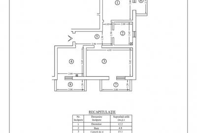Apartament cu 2 camere decomandat în Frumoasa