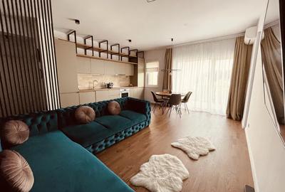 Apartament cu 2 camere semidecomandat, mobilat în Băneasa