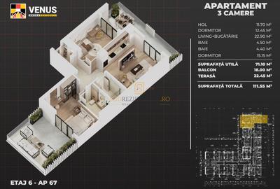 Apartament modern, spatios cu 3 camere, langa Berceni Arena, Sector 4 - 8