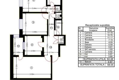 Ghencea-Strada Sergent Gheorghe Latea-Apartament 3 camere - 3
