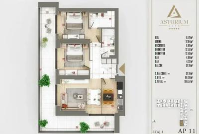 Apartament cu 3 camere decomandat în 1 Decembrie 1918