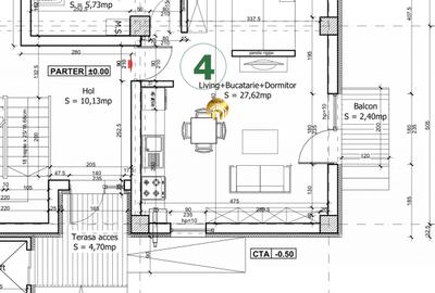 Garsoniera 36.5 mp + Curte proprie 27mp in Bloc Nou - Parter  - Otopeni - 4