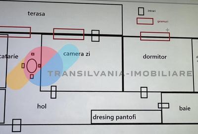 Apartament 2 camere, 60 mp, terasă 15 mp și parcare subterană – str. Observator - 8