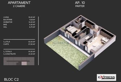 Apartament cu gradina proprie! 2 camere, decomandat, langa parc, Sect4 - 8