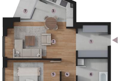 Apartament 2 camere decomandat, bloc nou TATARASI, premium, tva inclus ! - 2