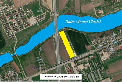 PARTICULAR, 10.200 mp. teren intravilan Moara Vlasiei, langa nodul A3 si Balta - 1
