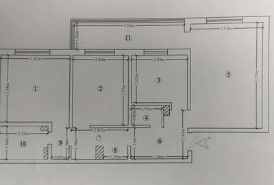 Apartament cu 3 camere decomandat, etaj 3/4, zona Cug - 8