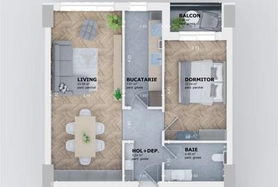 2 Camere 56mp NOU - Tatarasi Venetia - Complex LUX Rezidential - zona Kaufland - 10