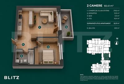 Ansamblu Nou nZEB / Apartament 2 camere / Buna Ziua - 2