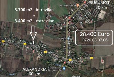 Teren Gorneni/Iepuresti/Giurgiu 3700 intravilan+3400 extravilan- 4E/m2 - 1