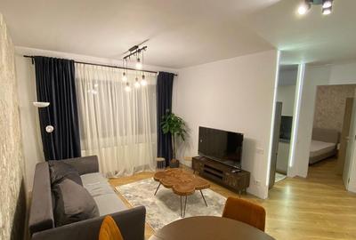 Apartament cu 2 camere semidecomandat, mobilat în Pipera