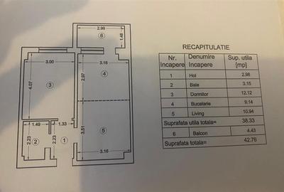 Apartament 2 camere - parcare - Bucium - Lidl - 88.000 EUR - 7
