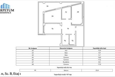 Tomis Nord - Vanzare apartament decomandat cu 3 camere, bloc nou. - 10