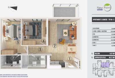 Apartament 3 camere Pipera - Avans 10.000 euro - 18