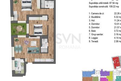 REA1027010 Nerva Traian l Apartament 3 camere I Ansamblu rezidential nou - 10