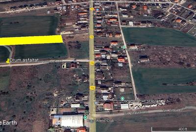 Teren intravilan 5192mp, 70m de asfalt/ apa/ canalizare/ gaz/ curent - 2