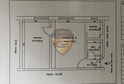 2 camere, Tomis Nord Scoala 29, et 4/4, 27 mp, incadrat necesita renovare totala - 7
