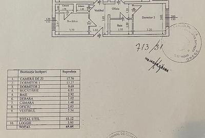 Ap 3 camere Azzuro / 65mp/  Parter  din 4 / Balcon , Renovat 2026 - 1