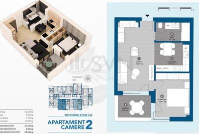 REA1028957 Apartament Premium 2 camere CityPoint - 3