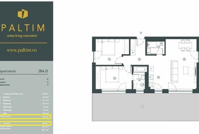Apartament 3 camere - vanzare PALTIM - COMISION 0% - 2