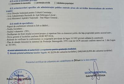 Teren construcții, vedere frontala la mare și Certificat Urbanism - Eforie - 8