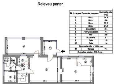 Spatiu de birouri zona Centrala 6 camere parcare privata - 6