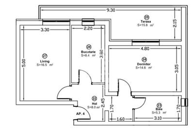 Apartament cu 2 camere mobilat si utilat decomandat in Giroc la asfalt - 14