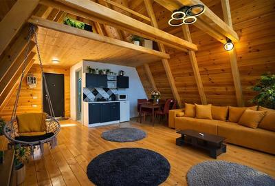 Eleganta,echipata casa A Frame,1.200 mp teren,deschidere Piatra Craiului,Moieciu - 7