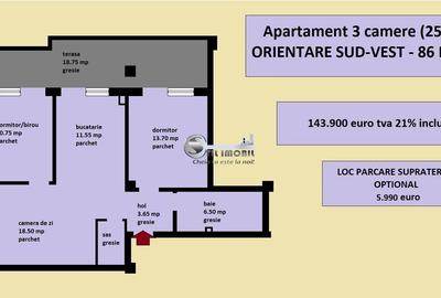 Apartament 3 camere nou de vanzare in Iasi Valea Lupului, bloc 2025 - 16