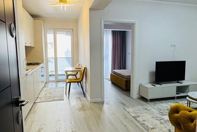 Apartament cu 2 camere semidecomandat, mobilat în Popești-Leordeni